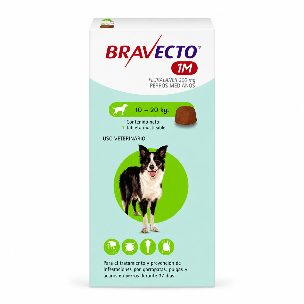Bravecto 37 días 10 a 20 kg