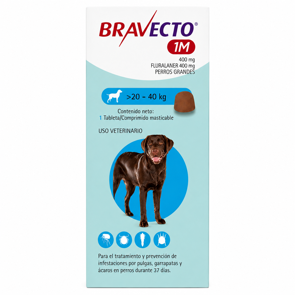 Bravecto 37 días 20 a 40 kg