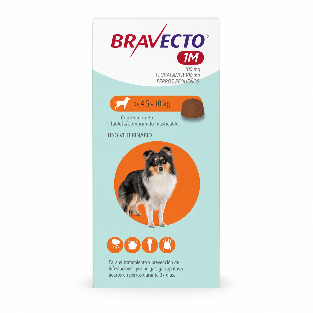 Bravecto 37 días 4.5 a 10 kg